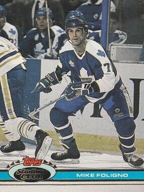 Mike Foligno - 1991 Topps Stadium Club Hockey Card